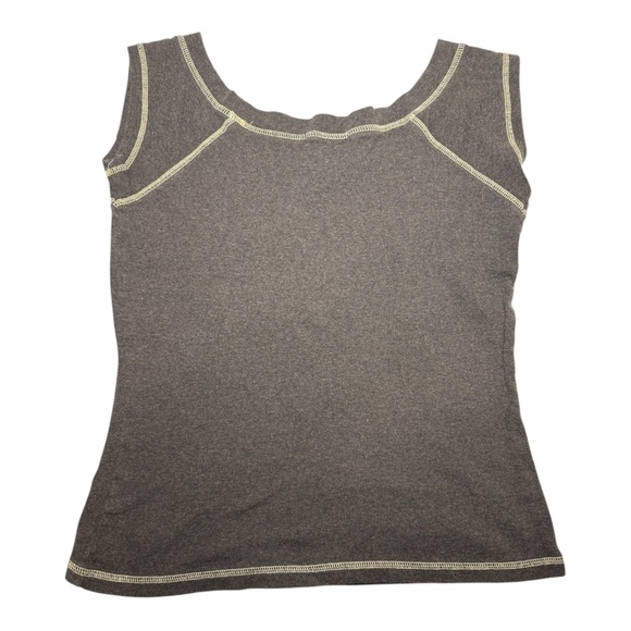 Pretty Girl Brown Off Shoulder Cotton Top Size Large - Picture 2 of 3